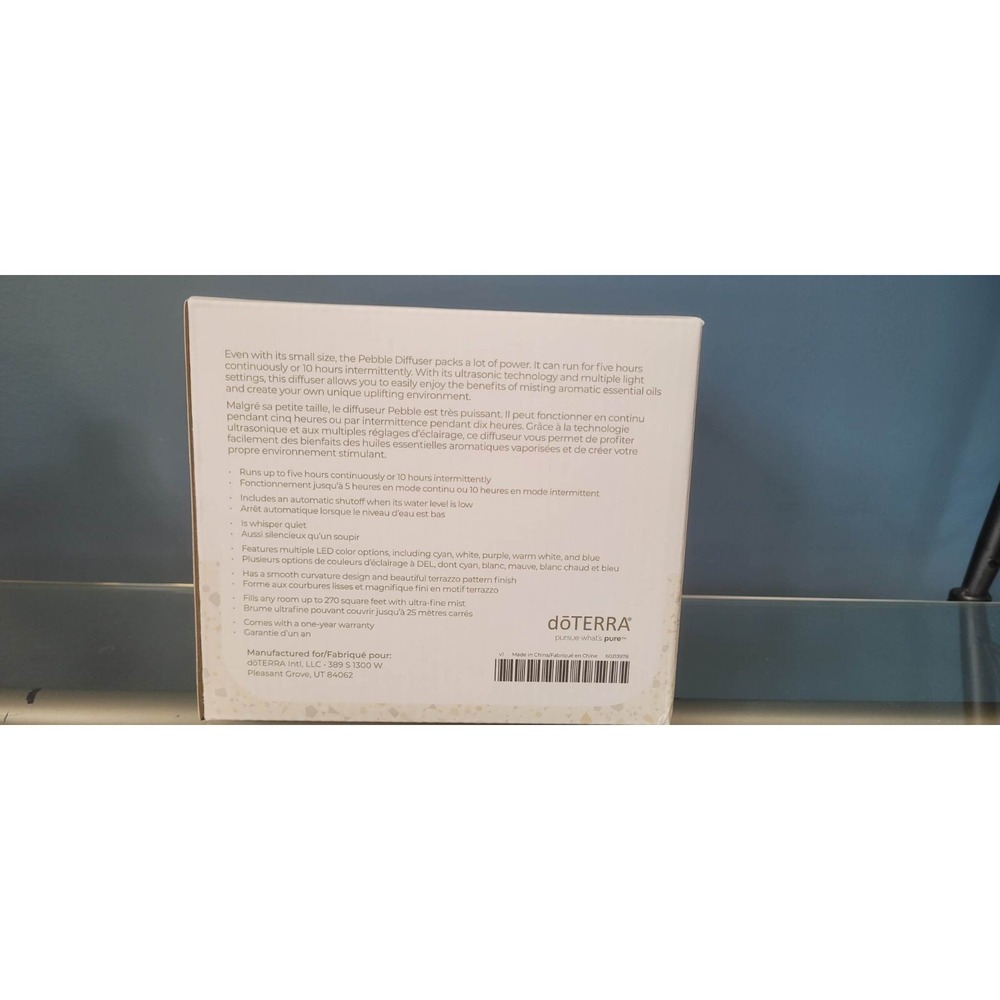 doTERRA Pebble Ultrasonic Oil Diffuser New In Box Never Opened - Picture 2 of 3